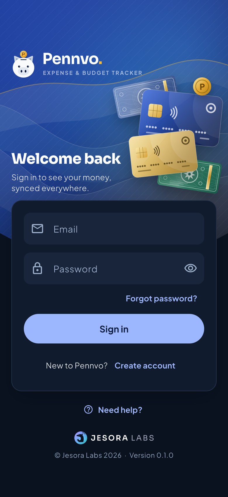 Sign in, dark